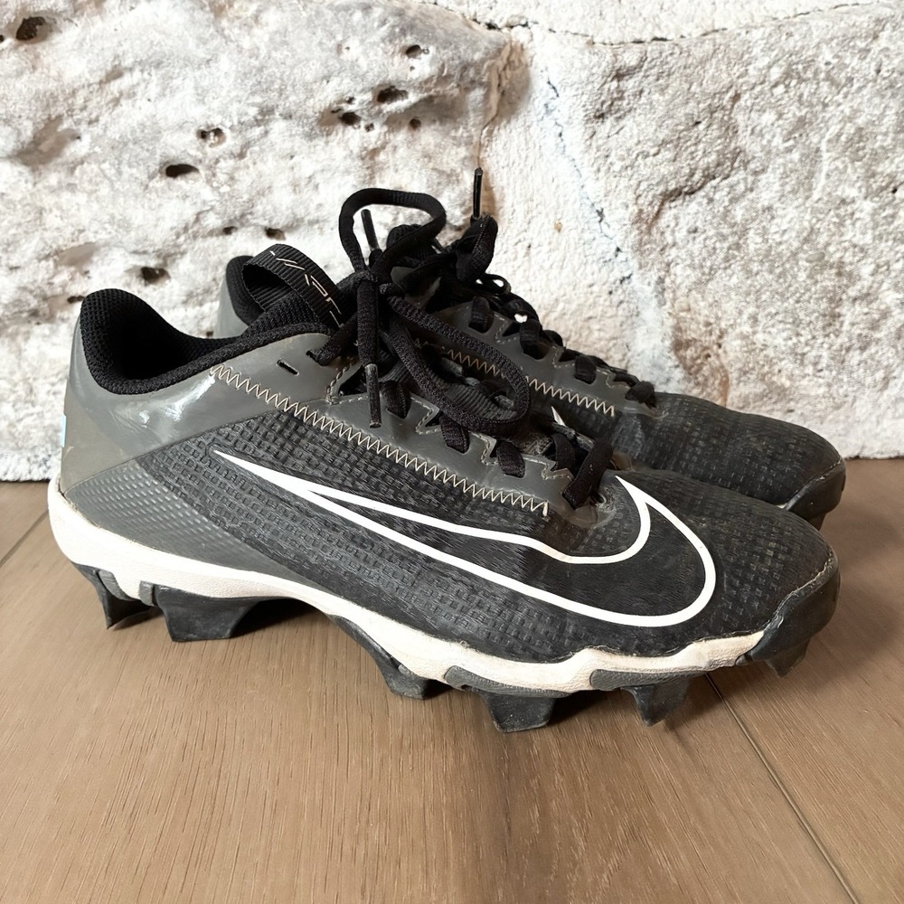 Nike Vapor Edge Shark 2 Football Cleats Black White Youth Boys Size 4.5 4.5Y